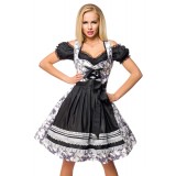 Dirndl von Dirndline mit floralem Print herzförmiger Ausschnitt mit Rüschen