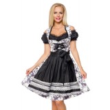 Dirndl von Dirndline mit floralem Print herzförmiger Ausschnitt mit Rüschen