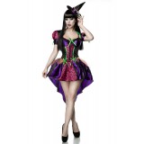 Hexen-Kostüm Sexy Witch Komplettset von Mask Paradise - Kleid mit ausgestellten Rock, einem Bolero, dem Hexen-Hut sowie einem St