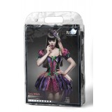 Hexen-Kostüm Sexy Witch Komplettset von Mask Paradise - Kleid mit ausgestellten Rock, einem Bolero, dem Hexen-Hut sowie einem St