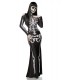 Skeleton Lady Kostüm, ein sexy Maxikleid mit Skelett-Print