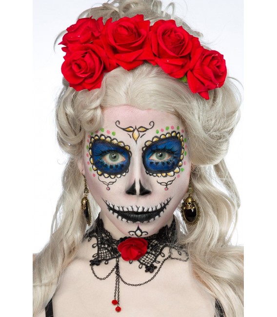 Day of the Dead Kostüm Komplettset Mexican Skullface Kostüm mit kurzem Rock von Mask Paradise