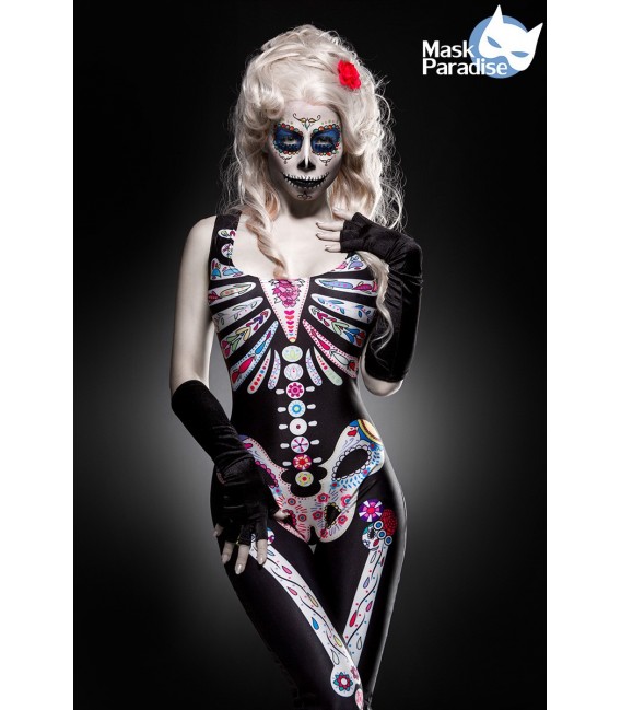 Mexican Skull Kostüm Overall von Mask Paradise