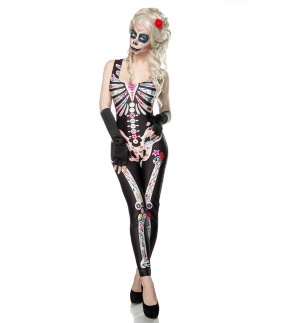 Mexican Skull Kostüm Overall von Mask Paradise