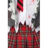 Gruseliges Zombiekostüm: Zombie Schoolgirl von Mask Paradise - Bluse, Rock, Krawatte, Jacke und Stockings