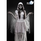 Gruseliges Skeleton Ghost Kostüm Komplettset von Mask Paradise