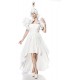 Schwanenkostüm "White Swan" Kostümset von Mask Paradise, besteht aus einem Kleid, einem Federbolero und Schwanenkopfkappe