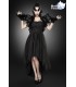 Krähenkostüm - Crow Witch Kostümset von Mask Paradise, besteht aus einem Kleid, einem Federbolero und Federmanschetten