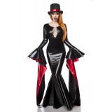 Hexenkostüm von Mask Paradise sexy Magic Mistress Kostüm Komplettset, ist aus einem figurbetontem Kleid und einem passenden Zyli