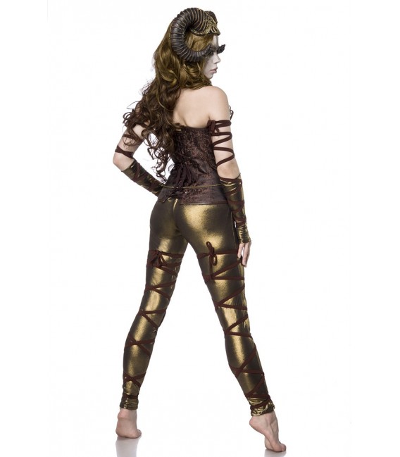 Fabelwesen Fantasykostüm - Woodland Faun Kostüm Komplettset von Mask Paradise, besteht aus einer Corsage, der Leggings und den A