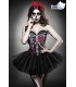 Day of the Dead Kostüm - Skull Senorita Kostümset von Mask Paradise mit elastischer Corsage, Tuturöckchen, Strumpfhose und Rosen