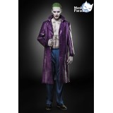 Filmfigur Suicide Joker Herren Kostüm von Mask Paradise, besteht aus einem langem Mantel in Krokoleder-Optik und lässiger Hose