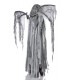 Todesengelkostüm Damen Angel of Death Kostüm Komplettset von Mask Paradise, aus Fransencape mit Kapuze und Flügeln aus Formdraht