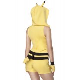 Gamerkostüm Tierkostüm - Kostüm Komplettset PikaPika Chuchu von Mask Paradise, besthend aus Jumpsuit und Handstulpen