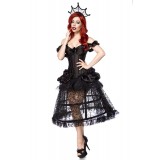 Gothic-Kostüm - Kostüm Komplettset Gothic Queen von Mask Paradise besteht aus Corsage, Überrock, Reifrock, Krönchen