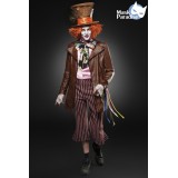 Hutmacher-Kostüm: Mad Hatter von Mask Paradise. detailreiche Kostümset mit Perücke, Fliege, Hut, Band, Federn, Hutkarte, Hemd, J