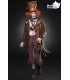 Hutmacher-Kostüm: Mad Hatter von Mask Paradise. detailreiche Kostümset mit Perücke, Fliege, Hut, Band, Federn, Hutkarte, Hemd, J