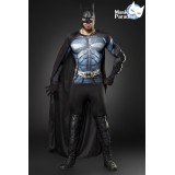 Batman-Kostüm von Mask Paradise - Maske, Handschuhe, Longsleeve, Cape, Leggings, Beinprotektoren, Armprotektoren