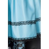 Premium Dirndl mit Bluse und Schürze blau/schwarz - AT70000