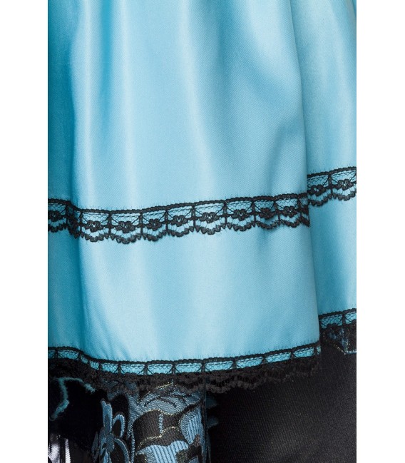 Premium Dirndl mit Bluse und Schürze blau/schwarz - AT70000