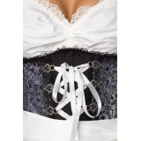 Premium Dirndl mit Bluse und Schürze silber/weiß/schwarz - AT70000