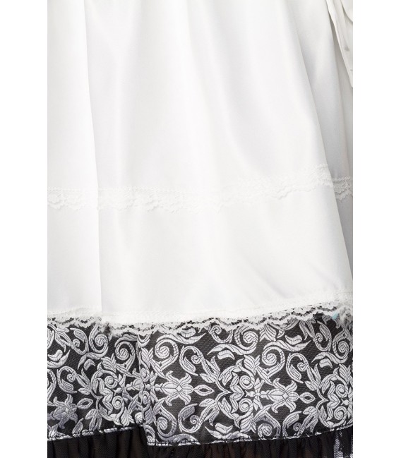 Premium Dirndl mit Bluse und Schürze silber/weiß/schwarz - AT70000