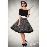 Schulterfreies Swing-Kleid mit Tellerrock von Belsira