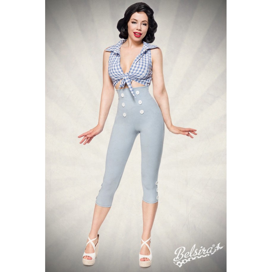 Caprihose mit High Waist Schnitt von Belsira hellblau