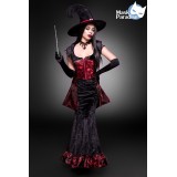 Dark Witch - Hexenkostüm von Mask Paradise - Top, Rock, Hut, Handschuhe, Zauberstab, Collier