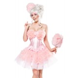 Cotton Candy Girl Kostüm von Mask Paradise - Corsage, Tutu, Hut und Zuckerwattestab