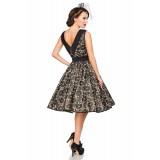 Vintage-Spitzenkleid schwarz/beige - AT50091