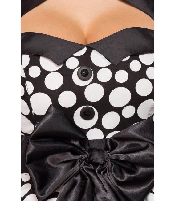 Vintage-Kleid schwarz/weiß/dots - AT50096