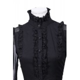 Bluse mit Jabot schwarz - AT13240