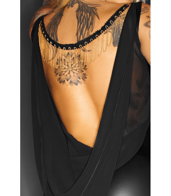 schwarzes Kleid F105 von Noir Handmade ImMoral Kollektion