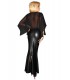 schwarzes langes Kleid F108 von Noir Handmade ImMoral Kollektion
