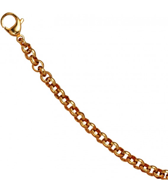 Erbsarmband Edelstahl gold vergoldet 19 cm Armband Karabiner Bild1