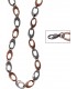 Collier / Halskette aus Edelstahl rotgold farben beschichtet bicolor 46 cm Kette Bild1