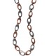 Collier / Halskette aus Edelstahl rotgold farben beschichtet bicolor 46 cm Kette Bild2