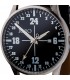 JOBO Unisex Armbanduhr 24-Stunden-Uhr Quarz Analog Edelstahl Leder Bild2
