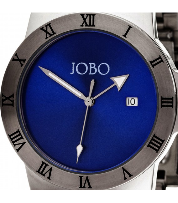 JOBO Herren Armbanduhr blau Quarz Analog Edelstahl Datum Herrenuhr Bild2