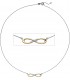 Collier Halskette Unendlich 585 Gold bicolor 5 Diamanten Brillanten Kette Bild1