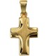 Anhänger Kreuz 585 Gold Gelbgold mattiert Kreuzanhänger Goldkreuz Bild1