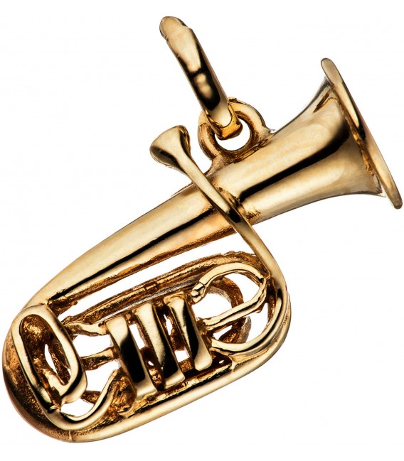 Anhänger Tuba 333 Gold Gelbgold Goldanhänger Musik Bild1