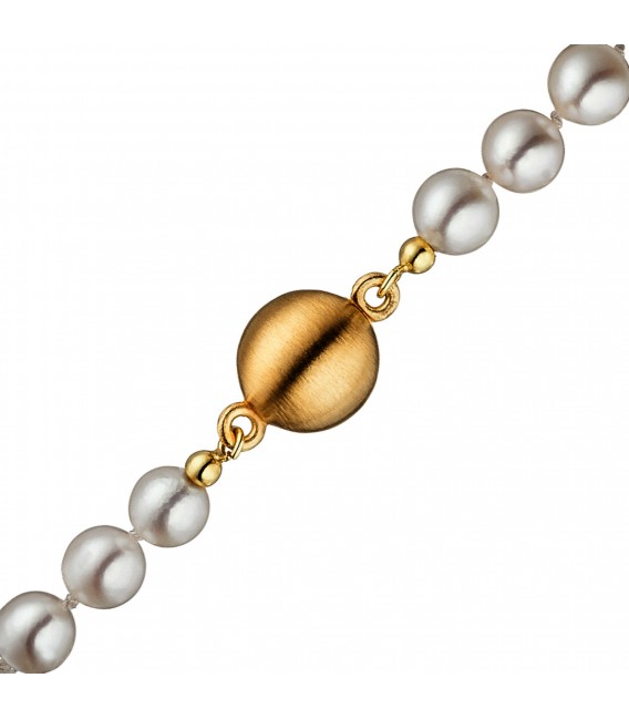 Magnet-Schließe 925 Silber gold vergoldet matt Verschluss für Perlenketten Bild2 Großbild