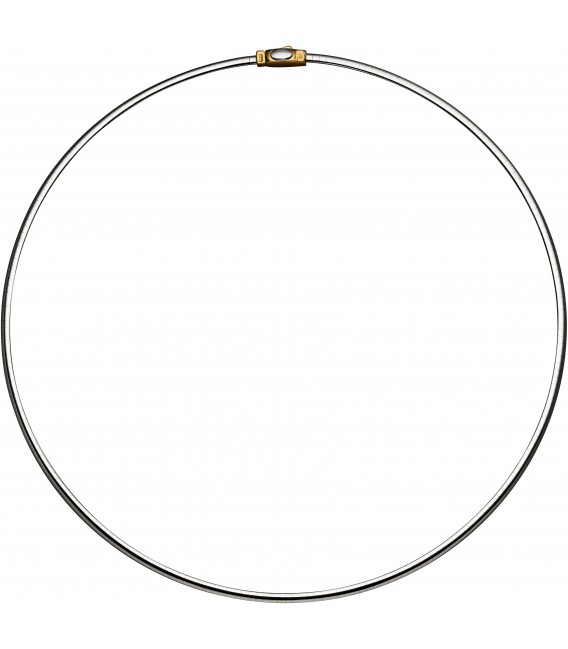 Halsreif 585 Gelbgold Weißgold beidseitig tragbar 45 cm Gold Kette Halskette Bild2