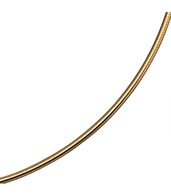 Halsreif 585 Gelbgold 2 mm 42 cm Gold Kette Halskette Goldhalsreif Karabiner Bild3