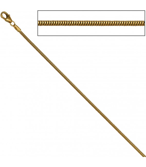 Schlangenkette 333 Gelbgold 16 mm 50 cm Karabiner Gold Kette Goldkette Bild3