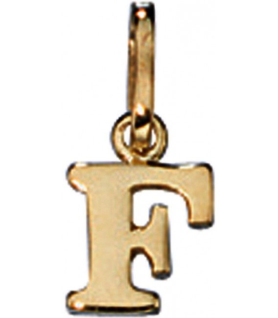 Anhänger Buchstabe F 333 Gold Gelbgold Buchstabenanhänger Bild1