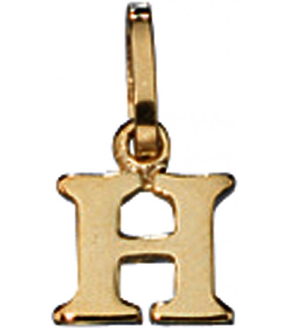 Anhänger Buchstabe H 333 Gold Gelbgold Buchstabenanhänger Bild1
