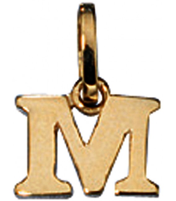 Anhänger Buchstabe M 333 Gold Gelbgold Buchstabenanhänger Bild1